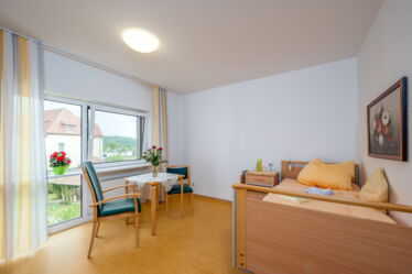 Fotograf Innenaufnahme 1-Bett Zimmer Altenheim Leipzig